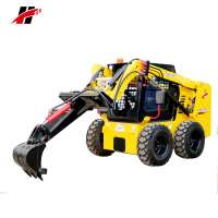 skid steer loader  japan engine with digger arm attachments backhoe arm